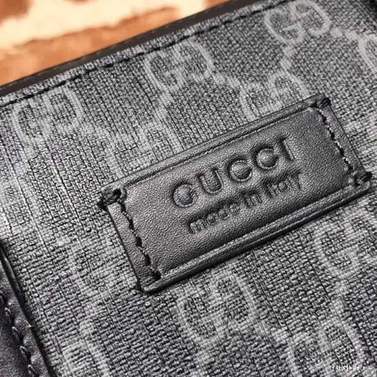 First bag ru GUCCI Black GG briefcase 0613
